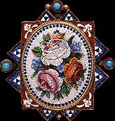 Flower Micro-Mosaic Pendant with Hair Receiver