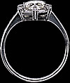 Platinum ring with various diamonds