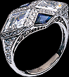 Platinum Mint Condition Art Deco Ring