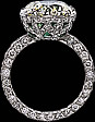 Round center diamond ring emerald mounting